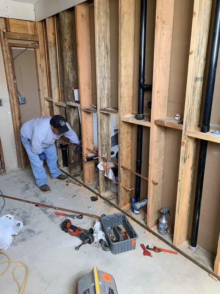 Commercial rough-in plumbing for Trenchless Sewer Repair in Groveton